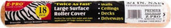 Premier Paint Roller - 3/4" Nap, 18" Wide Paint Roller Cover - Rough Texture, Polyester - Exact Tool & Supply