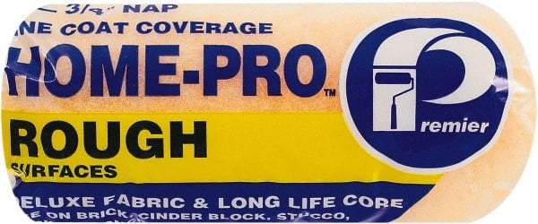 Premier Paint Roller - 3/4" Nap, 7" Wide Paint Roller Cover - Rough Texture, Polyester - Exact Tool & Supply