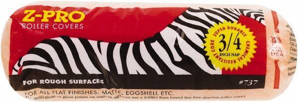 Premier Paint Roller - 3/4" Nap, 9" Wide Paint Roller Cover - Rough Texture, Polyester - Exact Tool & Supply