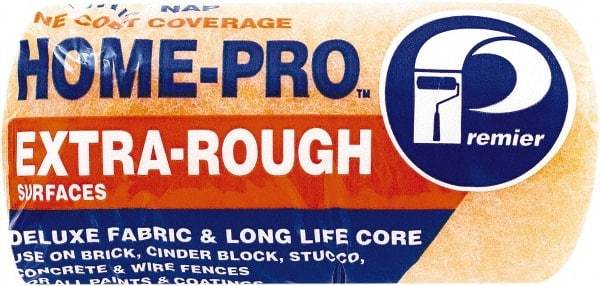 Premier Paint Roller - 1-1/4" Nap, 7" Wide Paint Roller Cover - Extra-Rough Texture, Polyester - Exact Tool & Supply