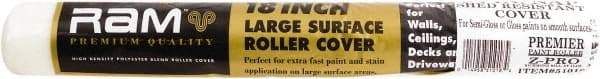 Premier Paint Roller - 1/4" Nap, 18" Wide Paint Roller Cover - Smooth Texture, Polyester - Exact Tool & Supply