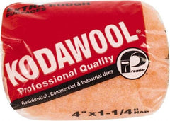 Premier Paint Roller - 1-1/4" Nap, 4" Wide Paint Roller Cover - Extra-Rough Texture, Polyester & Wool - Exact Tool & Supply