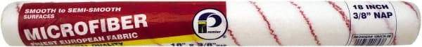 Premier Paint Roller - 3/8" Nap, 18" Wide Paint Roller Cover - Semi-Smooth Texture, Microfiber - Exact Tool & Supply