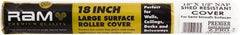 Premier Paint Roller - 1/2" Nap, 18" Wide Paint Roller Cover - Semi-Rough Texture, Polyester - Exact Tool & Supply