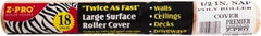 Premier Paint Roller - 1/2" Nap, 18" Wide Paint Roller Cover - Semi-Rough Texture, Polyester - Exact Tool & Supply