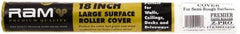 Premier Paint Roller - 3/8" Nap, 18" Wide Paint Roller Cover - Semi-Smooth Texture, Polyester - Exact Tool & Supply