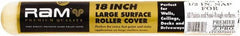 Premier Paint Roller - 1/2" Nap, 18" Wide Paint Roller Cover - Semi-Rough Texture, Polyester - Exact Tool & Supply