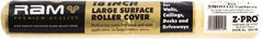 Premier Paint Roller - 1/4" Nap, 18" Wide Paint Roller Cover - Smooth Texture, Polyester - Exact Tool & Supply