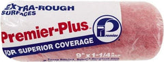 Premier Paint Roller - 1-1/4" Nap, 9" Wide Paint Roller Cover - Extra-Rough Texture, Polyester - Exact Tool & Supply