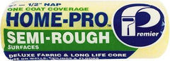 Premier Paint Roller - 1/2" Nap, 7" Wide Paint Roller Cover - Semi-Rough Texture, Polyester - Exact Tool & Supply