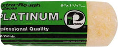 Premier Paint Roller - 1-1/4" Nap, 9" Wide Paint Roller Cover - Extra-Rough Texture, Polyester - Exact Tool & Supply