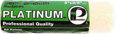 Premier Paint Roller - 3/8" Nap, 9" Wide Paint Roller Cover - Semi-Smooth Texture, Polyester - Exact Tool & Supply