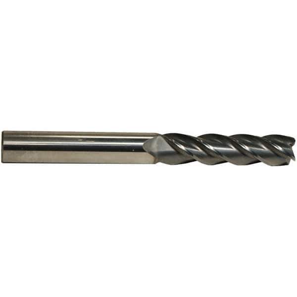 Emuge - 3/16" Diam, 3/4" LOC, 4 Flute Solid Carbide Roughing & Finishing End Mill - CrN Finish, 2-1/2" OAL, 3/16" Shank Diam, Cylindrical Shank, 38° Helix, Centercutting, Stub Length - Exact Tool & Supply