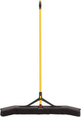 Rubbermaid - 36" Medium Duty Polypropylene Push Broom - 3" Bristle Length, Foam Block, Threaded Handle Connection, Handle Included - Exact Tool & Supply