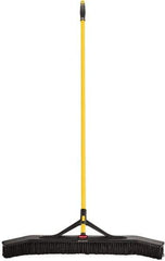 Rubbermaid - 36" Medium Duty Synthetic Push Broom - 3" Bristle Length, Foam Block, Threaded Handle Connection, Handle Included - Exact Tool & Supply