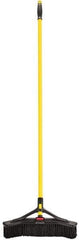 Rubbermaid - 18" Medium Duty Synthetic Push Broom - 3" Bristle Length, Foam Block, Threaded Handle Connection, Handle Included - Exact Tool & Supply