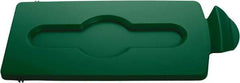 Rubbermaid - Rectangle Lid for Use with 23 Gal Rectangular Recycle Containers - Green, Polypropylene, For Slim Jim Trash Cans - Exact Tool & Supply