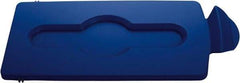 Rubbermaid - Rectangle Lid for Use with 23 Gal Rectangular Recycle Containers - Blue, Polypropylene, For Slim Jim Trash Cans - Exact Tool & Supply
