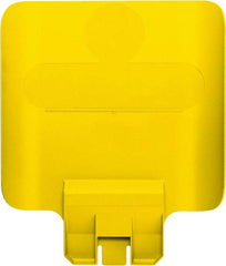 Rubbermaid - Square Lid for Use with 23 Gal Rectangular Recycle Containers - Yellow, Polypropylene, For Slim Jim Trash Cans - Exact Tool & Supply