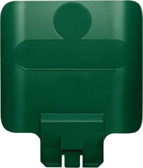 Rubbermaid - Square Lid for Use with 23 Gal Rectangular Recycle Containers - Green, Polypropylene, For Slim Jim Trash Cans - Exact Tool & Supply