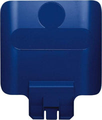 Rubbermaid - Square Lid for Use with 23 Gal Rectangular Recycle Containers - Blue, Polypropylene, For Slim Jim Trash Cans - Exact Tool & Supply