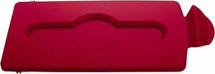 Rubbermaid - Rectangle Lid for Use with 23 Gal Rectangular Recycle Containers - Red, Polypropylene, For Slim Jim Trash Cans - Exact Tool & Supply