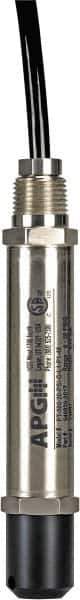 Made in USA - 20 Max psi, 1/2\x94 NPT (Male) Connection Submersible Pressure Transducer - mA Output Signal, 1/2" Thread, 0 - 130°F, 28 Volts - Exact Tool & Supply