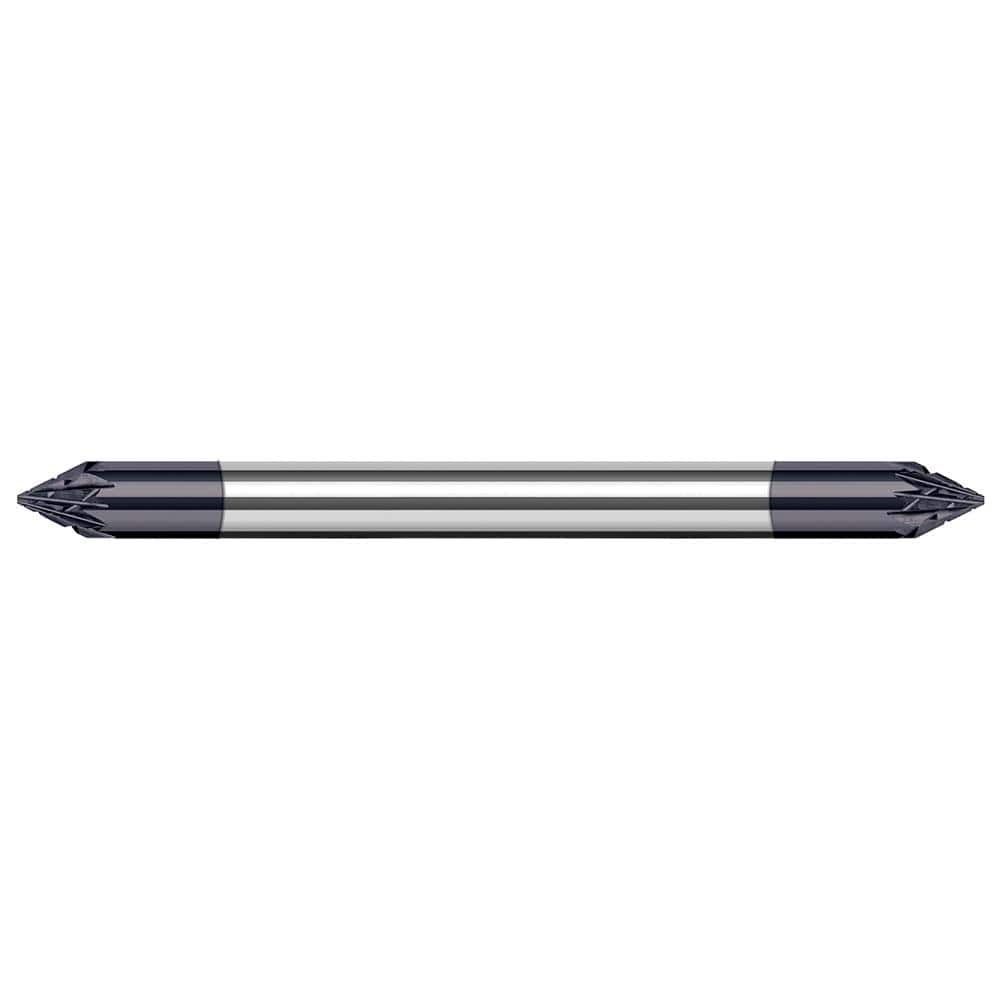 Harvey Tool - 1/4" Cut Diam, 1/4" Shank Diam, Solid Carbide Double Cut Flat Burr - Exact Tool & Supply