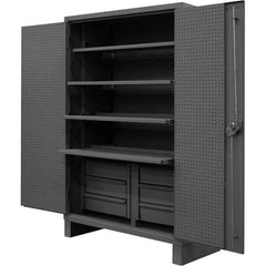 Durham - 4 Shelf Pegboard Storage Cabinet - Exact Tool & Supply