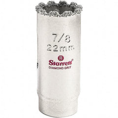 Starrett - 7/8" Diam, 2" Cutting Depth, Hole Saw - High Speed Steel Saw, Toothed Edge - Exact Tool & Supply