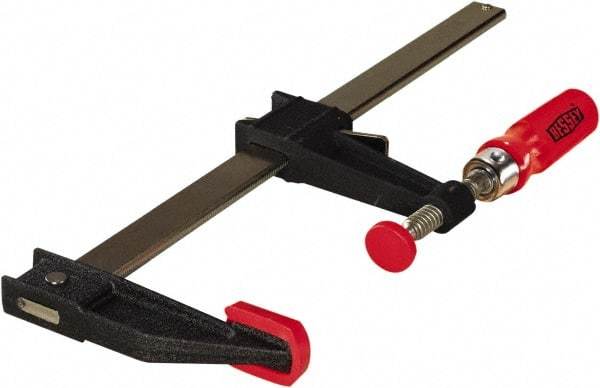 Bessey - 6" Capacity, 3-1/2" Throat Depth, Carbon Steel Bar Clamp - 1,100 Lb Clamping Pressure - Exact Tool & Supply