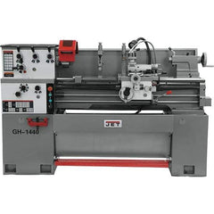 Jet - 14" Swing, 40" Between Centers, 230 Volt, Single Phase Bench Lathe - 5MT Taper, 3 hp, 40 to 1,800 RPM, 1-1/2" Bore Diam, 30" Deep x 56-1/2" High x 74.8" Long - Exact Tool & Supply