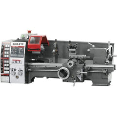 Jet - 8-3/4" Swing, 18" Between Centers, 115 Volt, Single Phase Bench Lathe - 3MT Taper, 3/4 hp, 130 to 2,000 RPM, 3/4" Bore Diam, 20" Deep x 30" High x 40" Long - Exact Tool & Supply