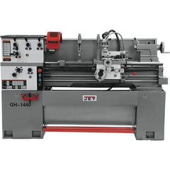Jet - 14" Swing, 40" Between Centers, 230 Volt, Single Phase Bench Lathe - 5MT Taper, 3 hp, 40 to 1,800 RPM, 1-1/2" Bore Diam, 30" Deep x 56-1/2" High x 74.8" Long - Exact Tool & Supply