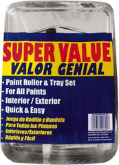 Premier Paint Roller - 3/8" Nap, Wall Paint Roller Set - 10" Wide, Steel Frame, Includes Paint Tray, Roller Cover & Frame - Exact Tool & Supply