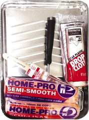 Premier Paint Roller - 3/8" Nap, Wall Paint Roller Set - 10" Wide, Steel Frame, Includes Paint Tray, Roller Cover & Frame - Exact Tool & Supply