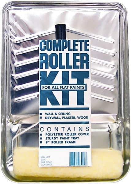 Premier Paint Roller - 3/8" Nap, Wall Paint Roller Set - 10" Wide, Steel Frame, Includes Paint Tray, Roller Cover & Frame - Exact Tool & Supply