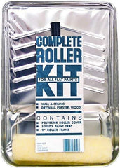 Premier Paint Roller - 3/8" Nap, Wall Paint Roller Set - 10" Wide, Steel Frame, Includes Paint Tray, Roller Cover & Frame - Exact Tool & Supply