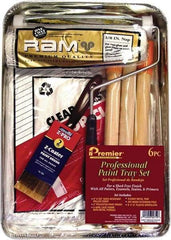 Premier Paint Roller - 0.3333" Nap, Wall Paint Roller Set - 10" Wide, Steel Frame, Includes Paint Tray, Roller Cover & Frame - Exact Tool & Supply