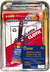 Premier Paint Roller - 3/8" Nap, Wall Paint Roller Set - 10" Wide, Steel Frame, Includes Paint Tray, Roller Cover & Frame - Exact Tool & Supply