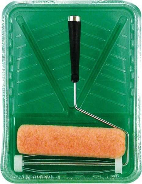 Premier Paint Roller - 3/8" Nap, Wall Paint Roller Set - 10" Wide, Steel Frame, Includes Paint Tray, Roller Cover & Frame - Exact Tool & Supply