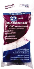 Premier Paint Roller - 3/4" Nap, 4" Wide Paint Mini Roller Covers - Rough Texture, Microfiber - Exact Tool & Supply