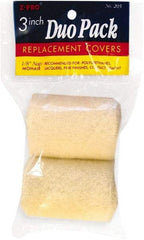 Premier Paint Roller - 1/4" Nap, 3" Wide Paint Roller Cover - Smooth Texture, Mohair - Exact Tool & Supply