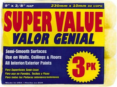 Premier Paint Roller - 1/2" Nap, 9" Wide Paint Roller Cover - Semi-Rough Texture, Polyester - Exact Tool & Supply