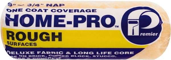 Premier Paint Roller - 1/2" Nap, 9" Wide Paint Roller Cover - Semi-Rough Texture, Woven & Polyester - Exact Tool & Supply