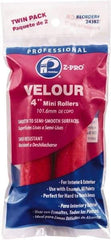 Premier Paint Roller - 4" Wide Paint Mini Roller Covers - Smooth Texture, Woven & Polyester - Exact Tool & Supply