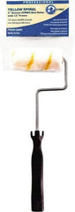 Premier Paint Roller - 12" Long, 3/8" Nap, Mini Roller Cover Combo - 4" Wide, Plastic Frame, Includes Roller Cover & Frame - Exact Tool & Supply
