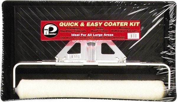 Premier Paint Roller - 3/8" Nap, Driveway Paint Roller Kit - Plastic Frame, Includes Paint Tray, Roller Cover & Frame - Exact Tool & Supply