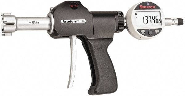 Starrett - Electronic Bore Gages Type: Pistol Grip Electronic Bore Gage Minimum Measurement (Decimal Inch): 1.0000 - Exact Tool & Supply