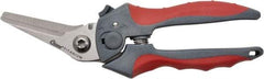 Clauss - 2" Length of Cut, Right Pattern Multi-Purpose Snip - 8" OAL, Ergonomic Non-Slip Grip Handle, Stainless Steel Blade - Exact Tool & Supply